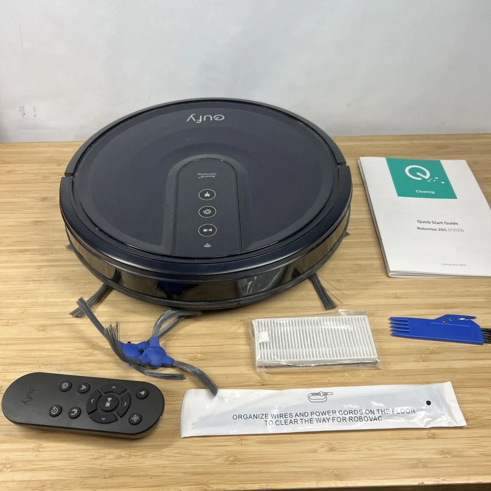 eufy RoboVac 25C T2123 Robot Vacuum WiFi Remote Dock NEW BATTERY Tested